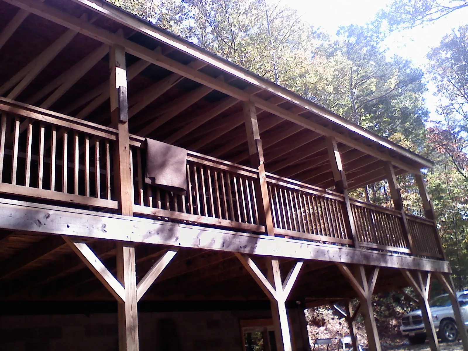 Timber framing under a new elevated porch and deck — Roof Leak Repair in Vantage by Roofing Brothers